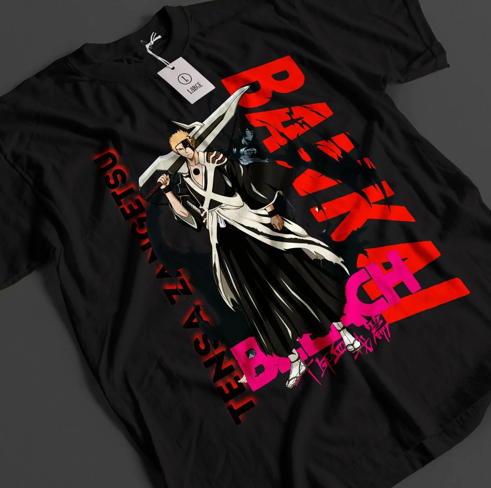 Bleach Anime Shirt Ichigo Bankai T-Shirt Byakuya Tshirt Aizen Zaraki Unisex Tee