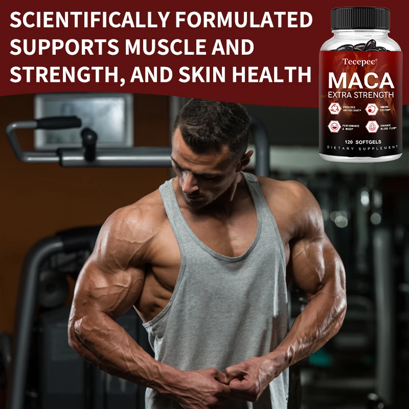 Maca Root Extract Capsules, Provides Antioxidants, Boosts The Immune System, Improves Mood, and Promotes Blood Circulation