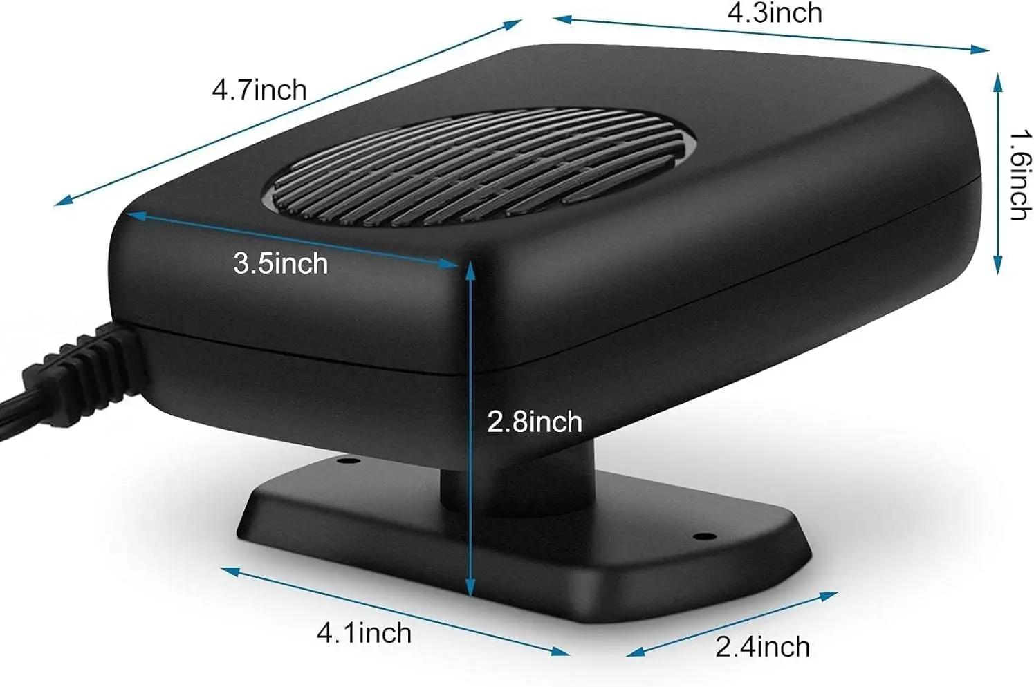 سخان السيارة - 12 فولت مزيل الصقيع المحمول المكونات في سخان السيارة مزيل الصقيع للسيارات SUV vine7 #2