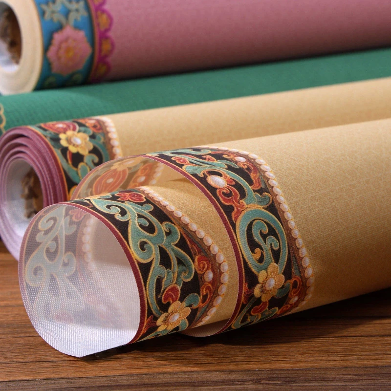 10 Meter Blank Long Scroll Rice Paper Xuan Paper Half Raw Half Cooked Wax Print 2cm Grid for Calligraphy Exhibition Art Supply