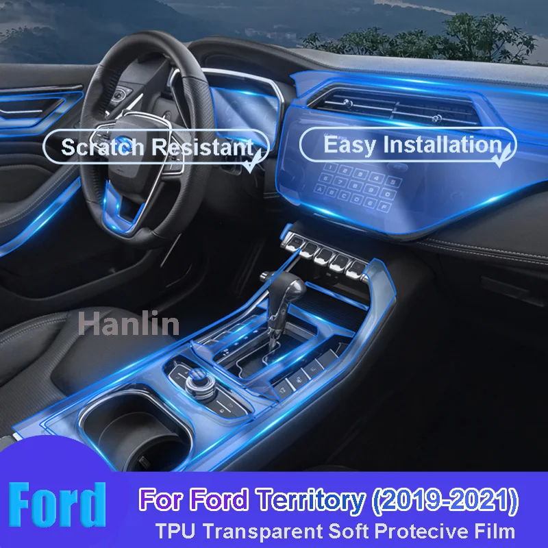 

For Ford Territory (2019-2021) Car Interior Center Console Transparent TPU Protective Anti-scratch Repair Film Car Sticker