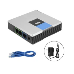 Nuovo adattatore telefonico VOIP sbloccato PAP2T SIP con 2 porte telefoniche FXS Gateway VoIP