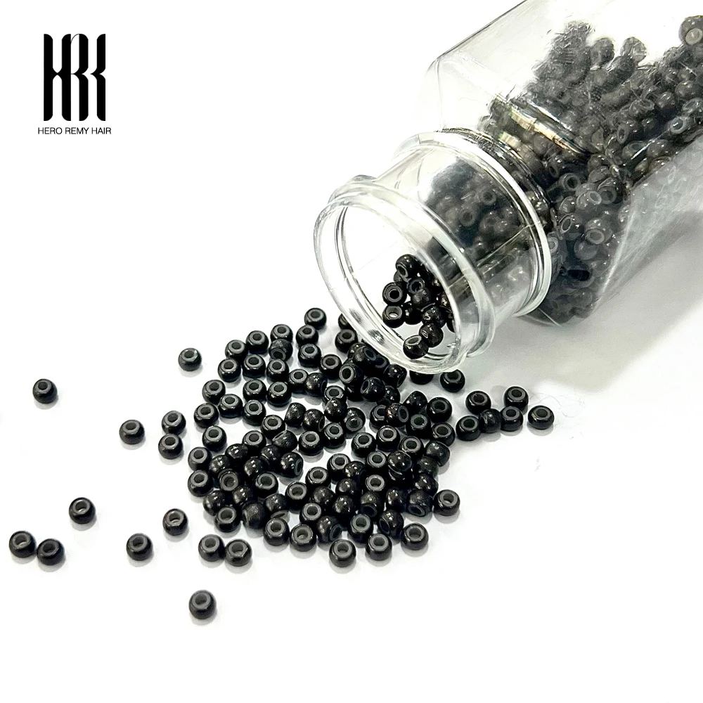 Nano Ring Beads for Hair Extensions 3.0mm Invisible Silicone Micro Rings 1000 pcs Professional Salon Hairstylist Extension Tools