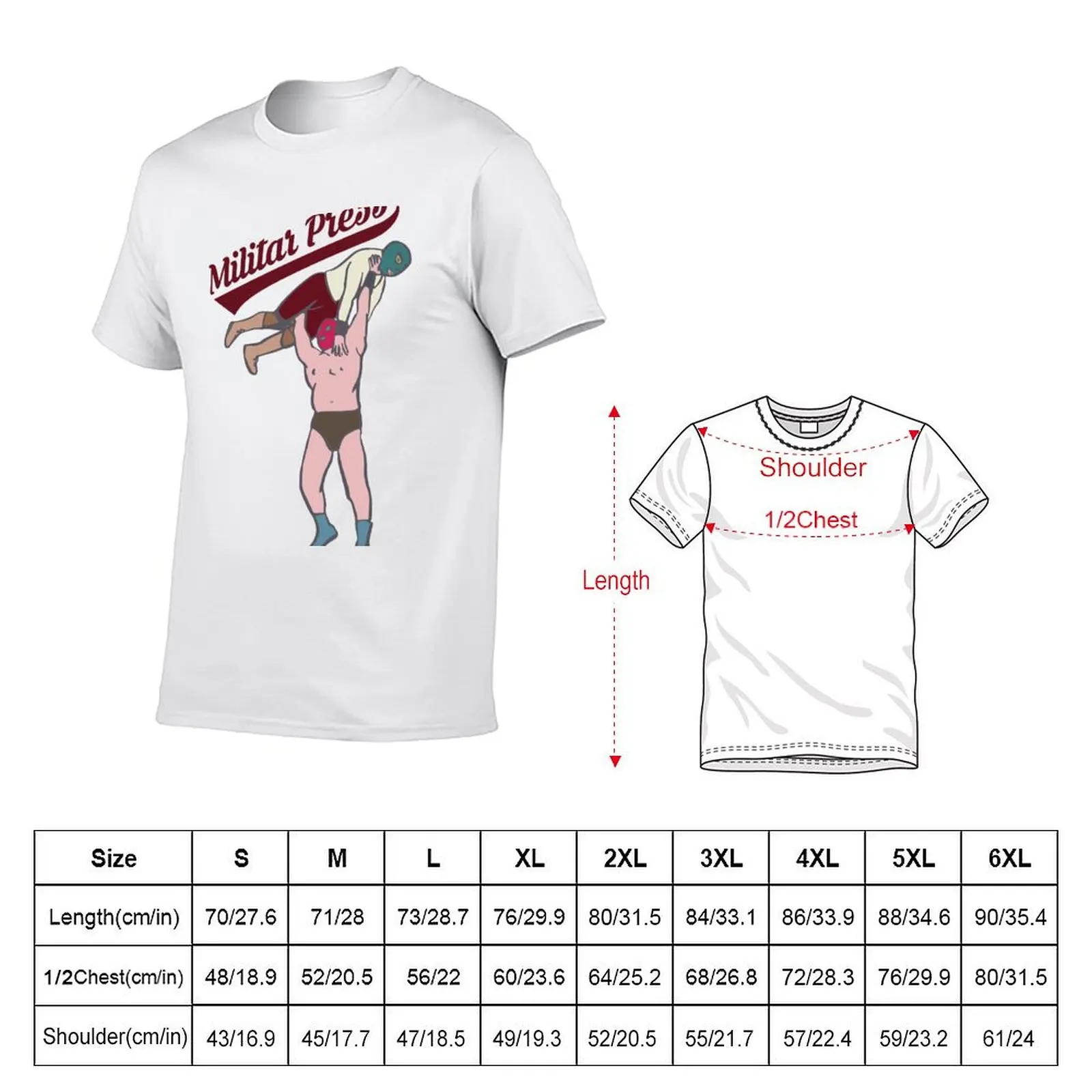 militar press clench mexican wrestling T-Shirt Quick Dry Sports Short Sleeve Tee