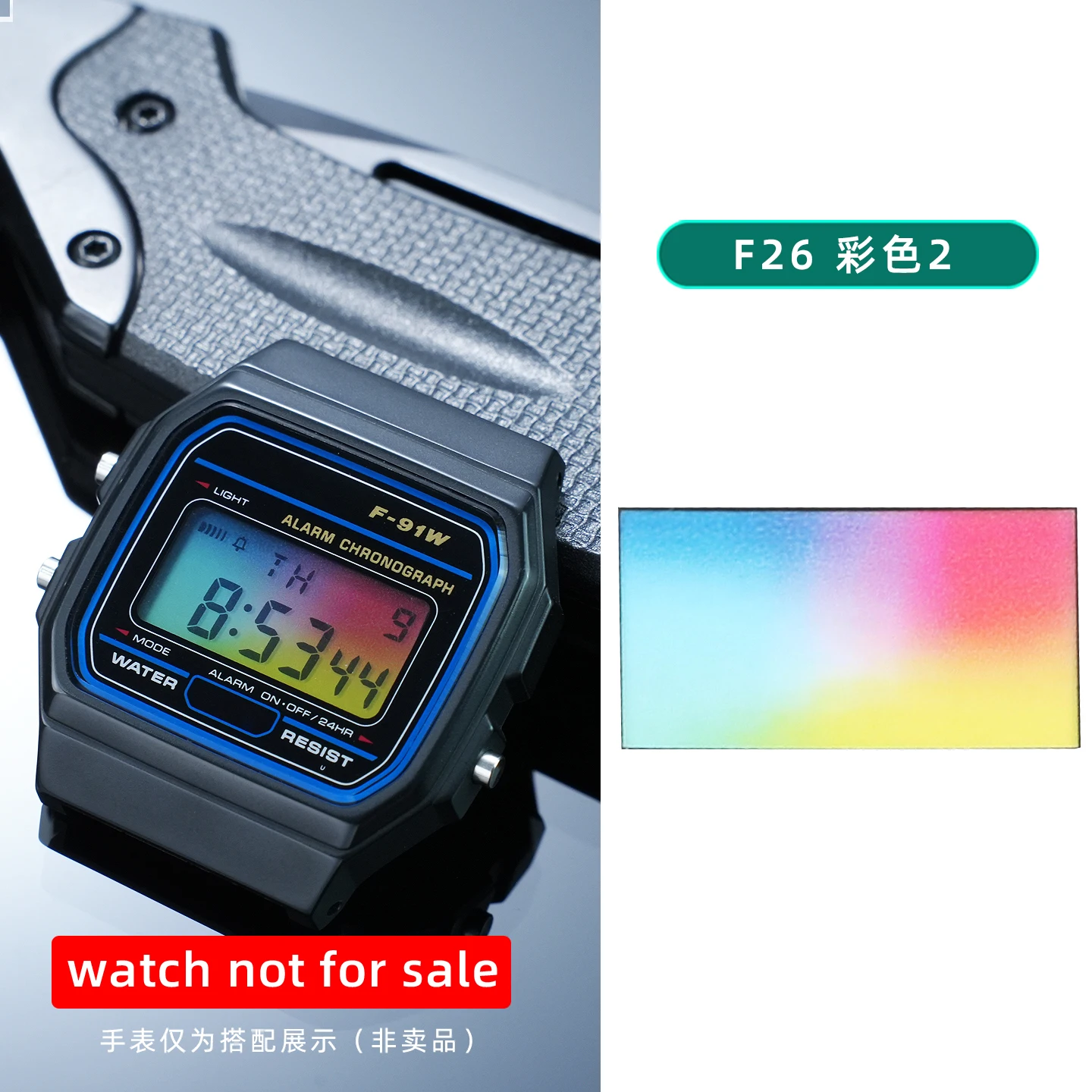 28 verschiedene Farbfolien für Display-Bildschirme, DIY-Aufkleber im Ins-Stil, HD-Folienaufkleber für Casio F91 A158 A159 A168 F105 – Detail 31