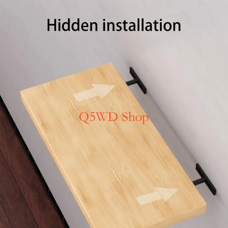 Q5WD 2Pcs Adjustable Heavy Duty Floating Shelf Bracket Easy to Installation