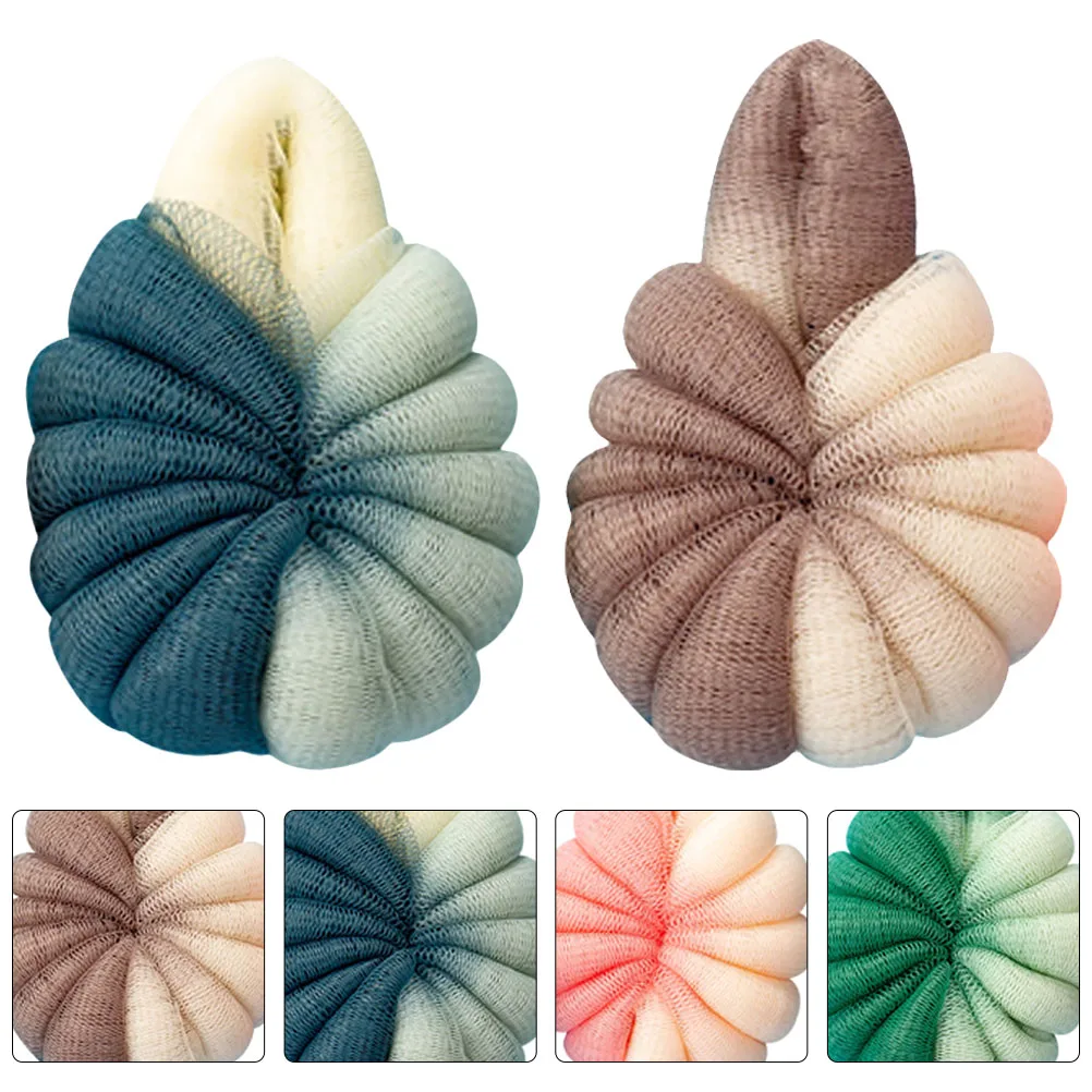 

2Pcs Bath Shower Ball Body Wash Sponge PE Material Thick Durable Rich Foam Cleaning Ability Bathroom Accessories Practical Puff