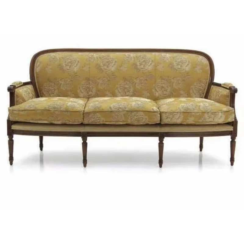 Three-story convertible living room sofa set Home furniture Apartment living room Classic wooden sofa