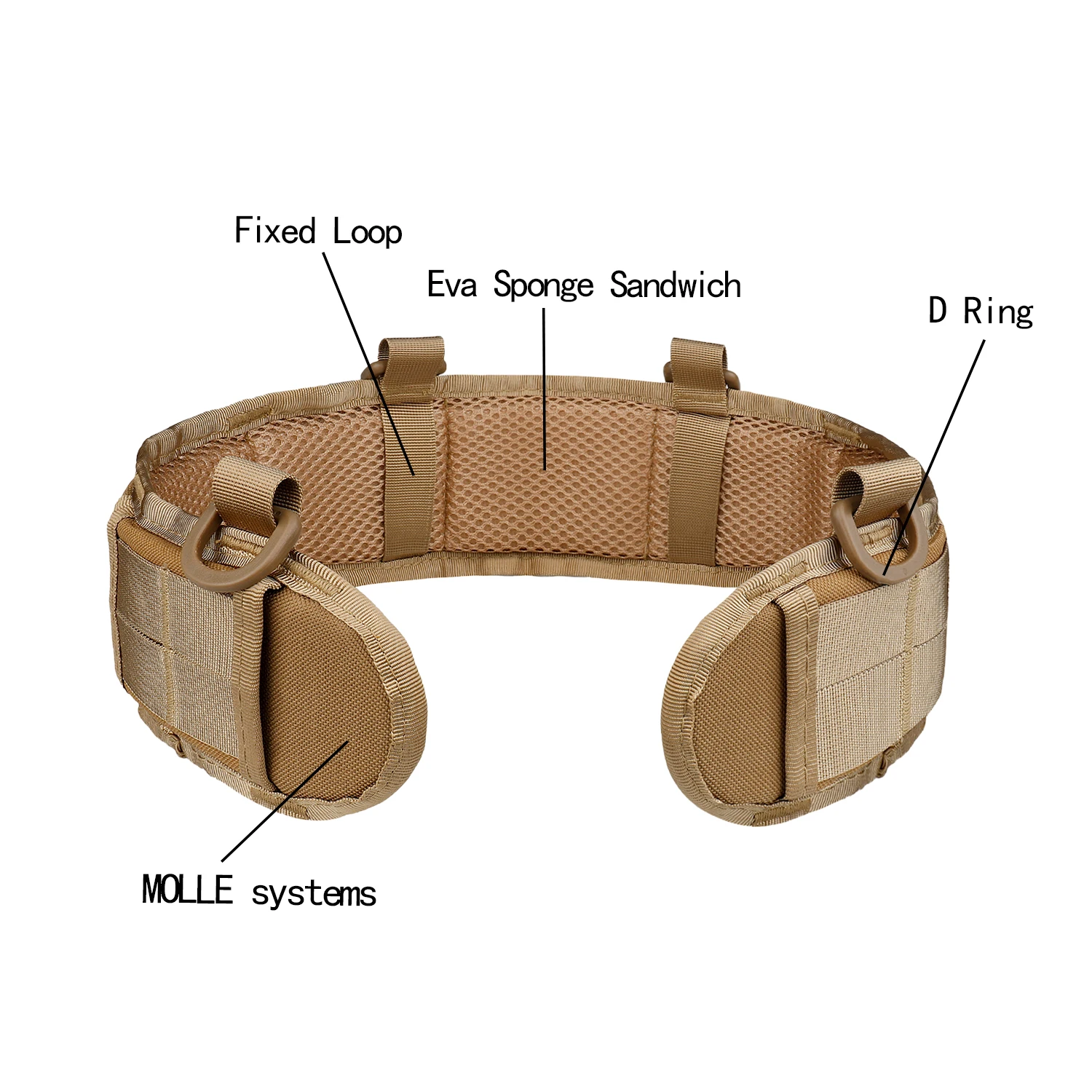 New Tactical Belt Military Multifunctional Adjustable Belt Outdoor Work Men Molle Combat Belt Army Combat CS Airsoft Hunting Pai