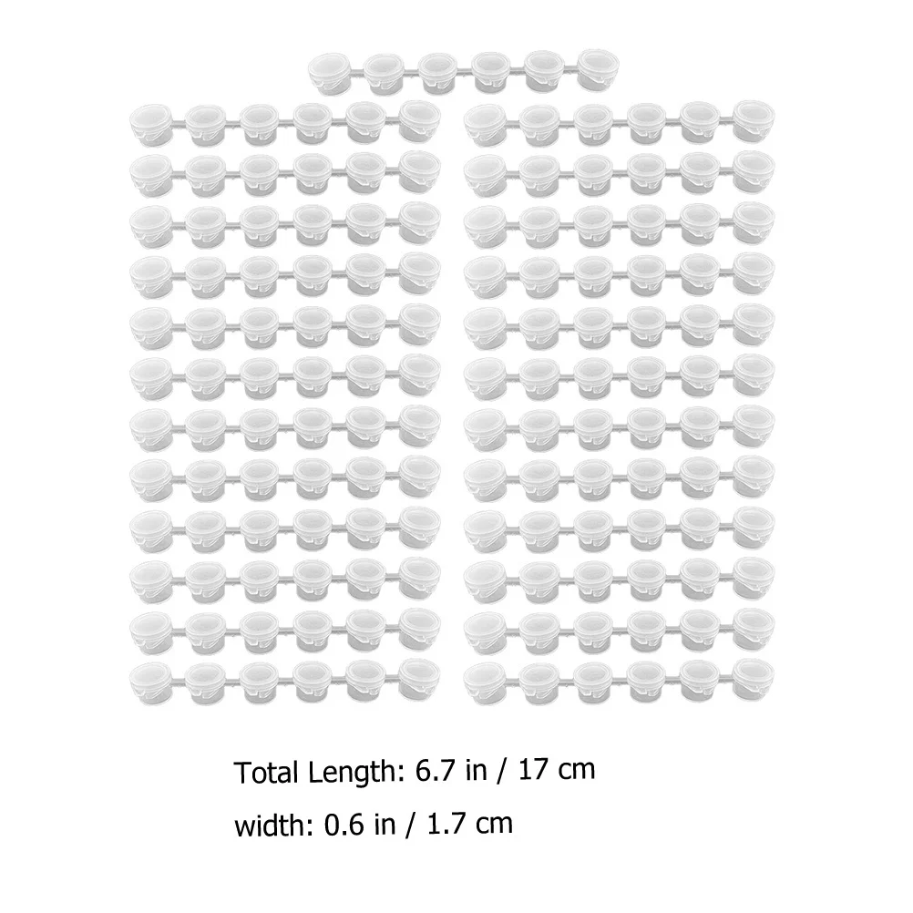 25 pcs Pigment Box Plastic Storage Case For Watercolor Paint Organizer Art Supplies Container Compartments Color Box Pigment