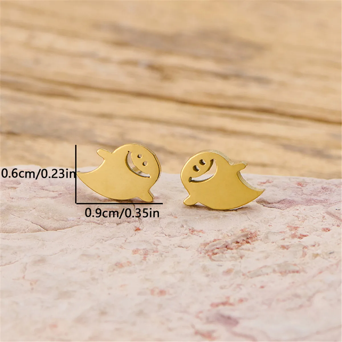 Neo-gothic Stainless Steel Skull Ghost Earring for Women Cartoon Bar Ear Jewelry Cool Girls Halloween Party Earrings Accessories