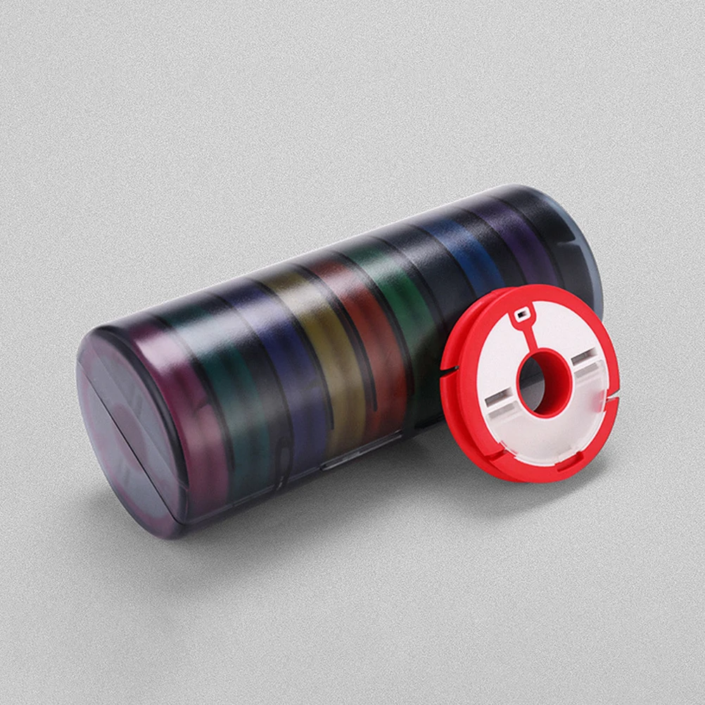 

Fishing Line Storage Box Rainbow ABS Spool ganizer Portable Reel Case Non Slip Wear Resistant Fishing Supplies