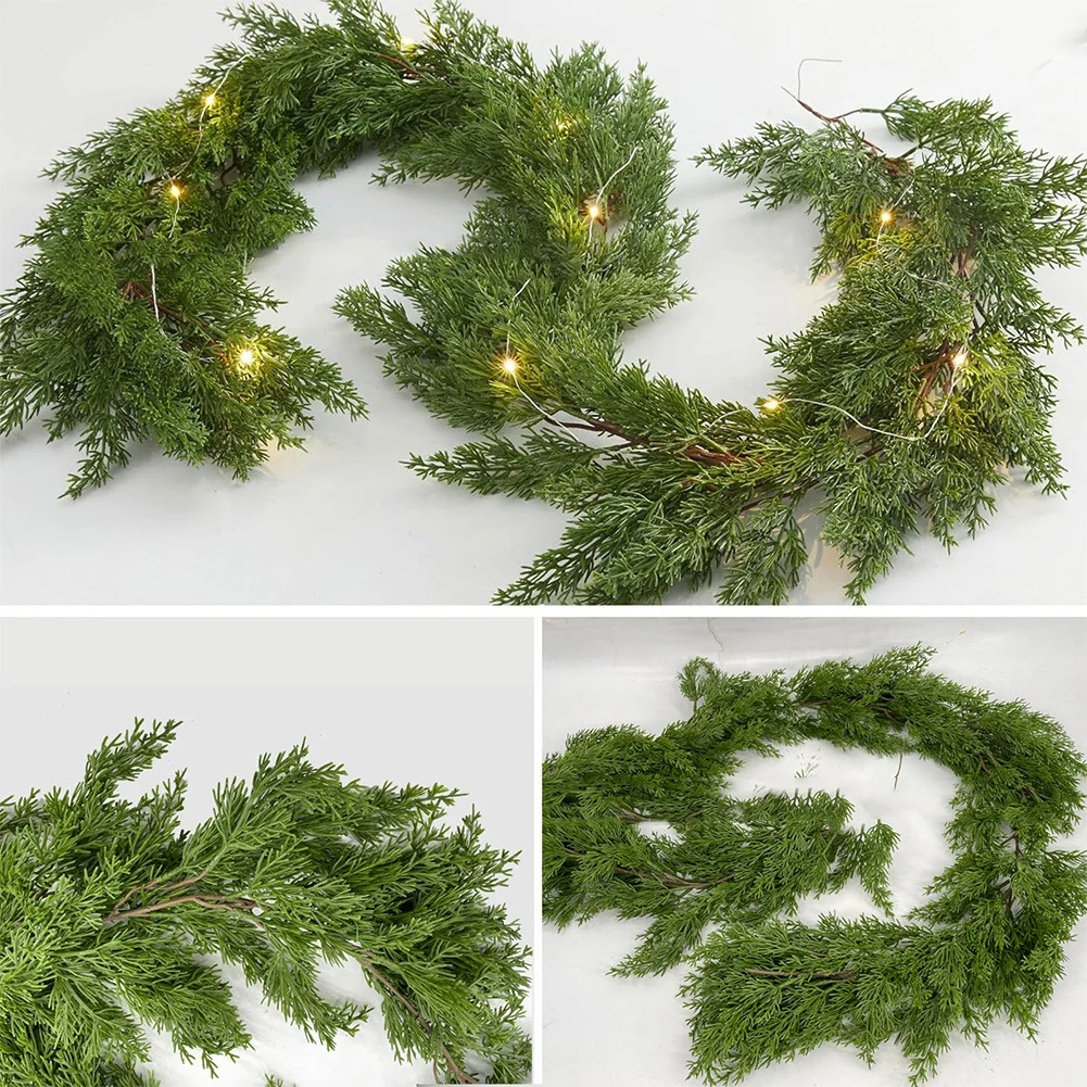 180cm Christmas Mantel Garland Ornament Home Artificial Wedding Decorations Centerpiece Garlands For Festive Party Supplies