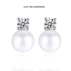 Korean Style Luxury High Quality Imitation Pearl Clip on Earrings for Women Elegant Non Pierced Drop Ear Clips Wedding Jewellry