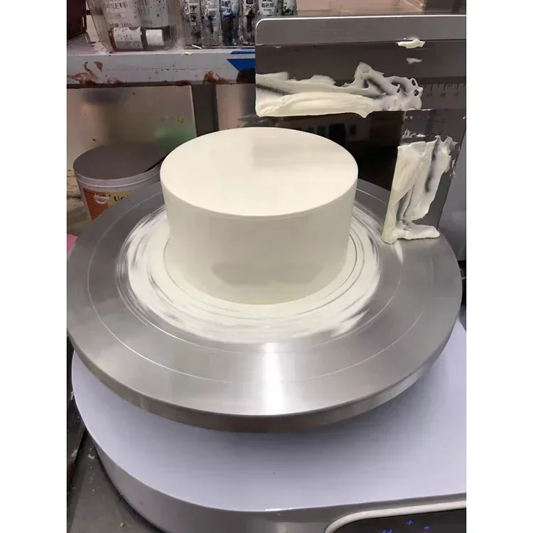 Durable automatic round cake cream plastering coating filling machine for sale