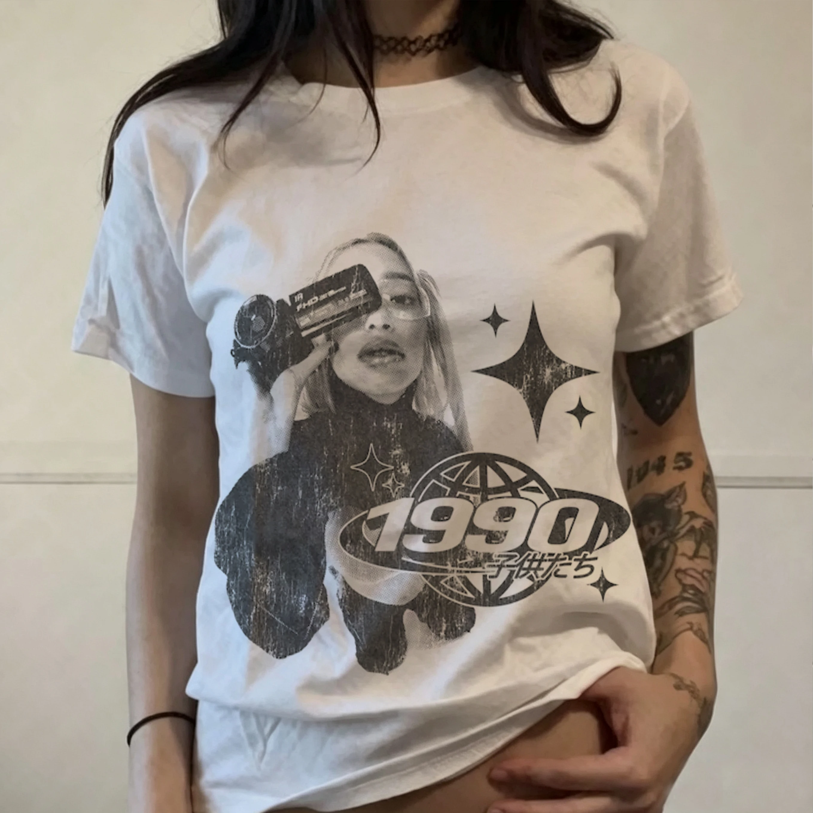 Y2K Streetwear Design 90s Rap Graphic Harajuku Short Sleeve Cotton T-shirt Men Women Harajuku Y2K Vintage Casual Streetwear Tops