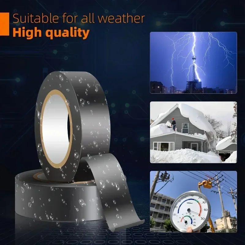 Cinta aislante de pvc, cinta eléctrica ignífuga, resistente a la tensión, de alta viscosidad y impermeable