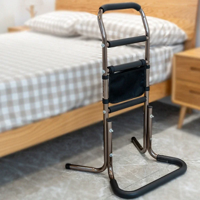 Elderly Rehabilitation Walker Height Adjustment Stand Up Assistance Device Aluminum Alloy Standing Assist Moble Toilet Armrest