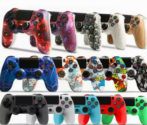 Wireless Bluetooth Game Controller for PS4/PS4 Slim/PS4 pro - 6-Axis Gyroscope Dual Vibration Gamepad for PC Conso（No retail bo