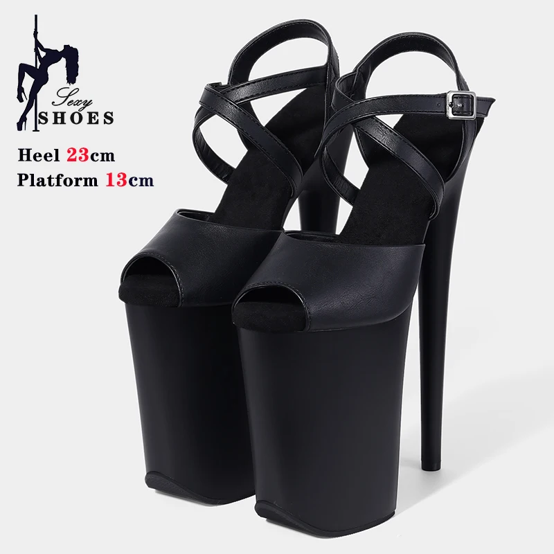 Summer 23CM/9inches Serpentine Pattern Women Sandals PU Upper Platform Shoes Sexy Dance Shoes High Heels Sandals Pole Dance Shoe