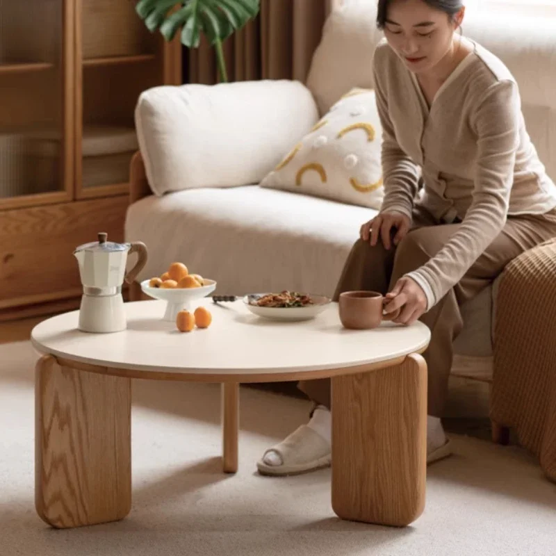 Round Wooden Sofa Table Contracted Practical Coffee Sofa Table Creative Stylish Mesa De Centro Sala Furniture Living Room