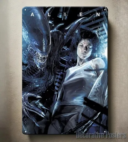 Alien Movie Metal Poster Tin Sign - 20x30cm Plate