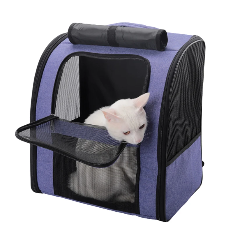 Cat Backpack Pet Carrier Cat Bag Breathable Kitty and Puppy Carrier Shoulder Bag Portable Outdoor Backpack Pet Carriers Supplies