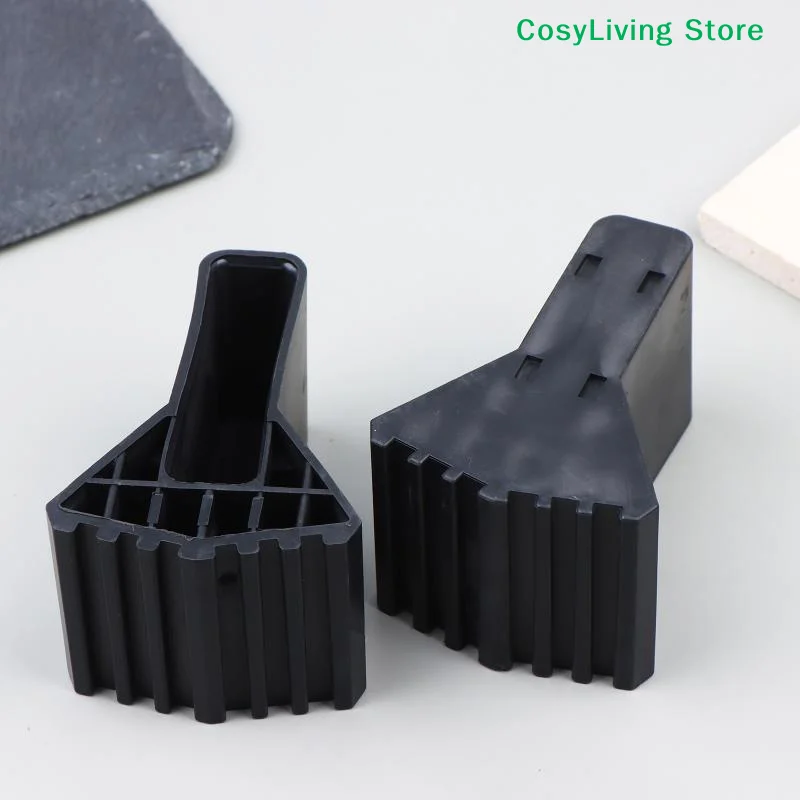 [CL]4Pcs Non-slip Ladder Feet Rubber Pads Foot Covers Furniture Mat Leg Chair Replacement Protectors Cover Black Anti Slip Pads