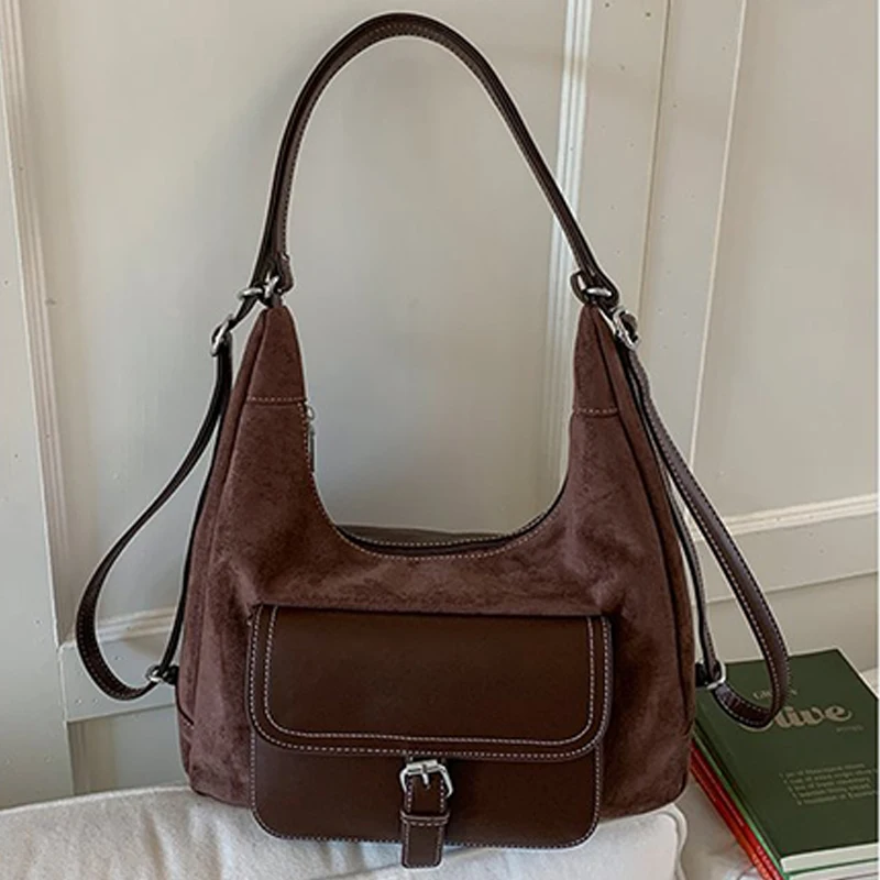 

Модная женская большая сумка, высококачественная сумка на одно плечо, двойное плечо, большая вместительная изысканная фурнитура, сумка для подмышек