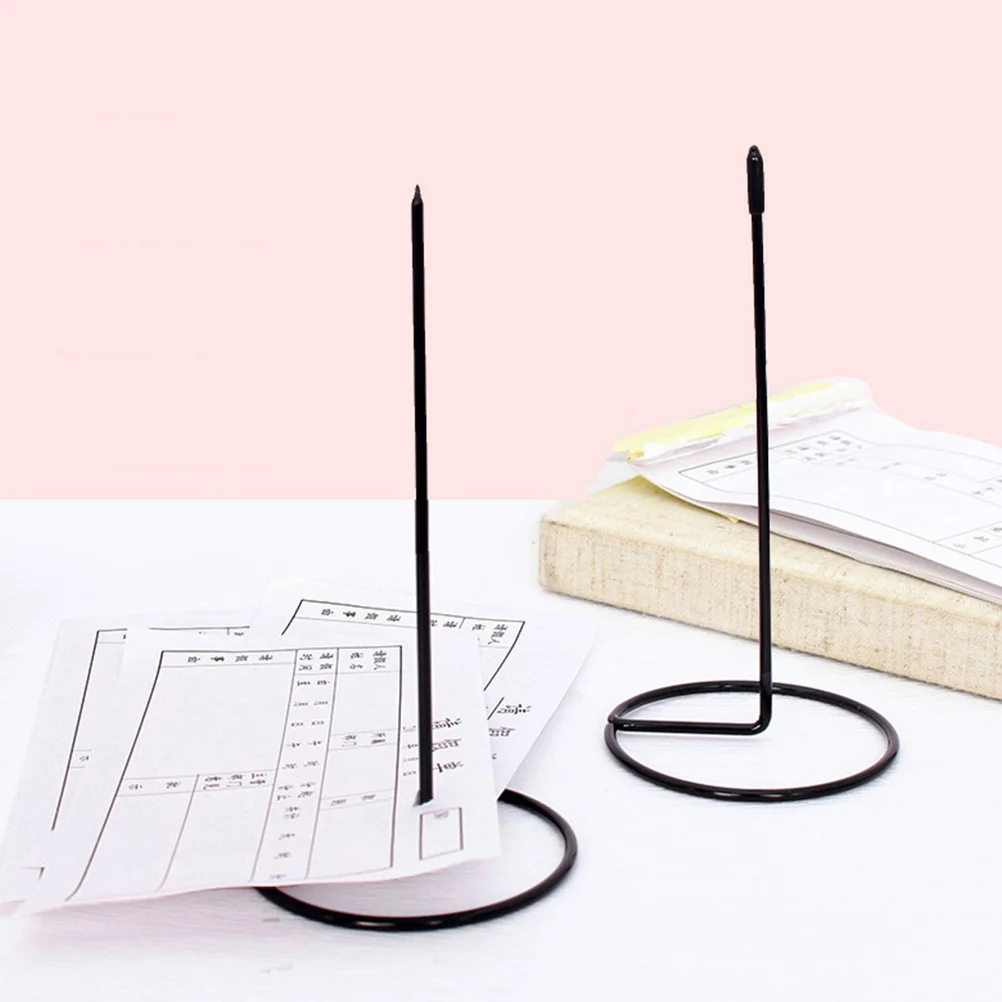 4 قطعة حامل الإيصالات سبايك الفولاذ المقاوم للصدأ سطح المكتب فاتورة المنظم لمكتب مطعم المطبخ استخدام استلام تخزين حامل مكتب #1