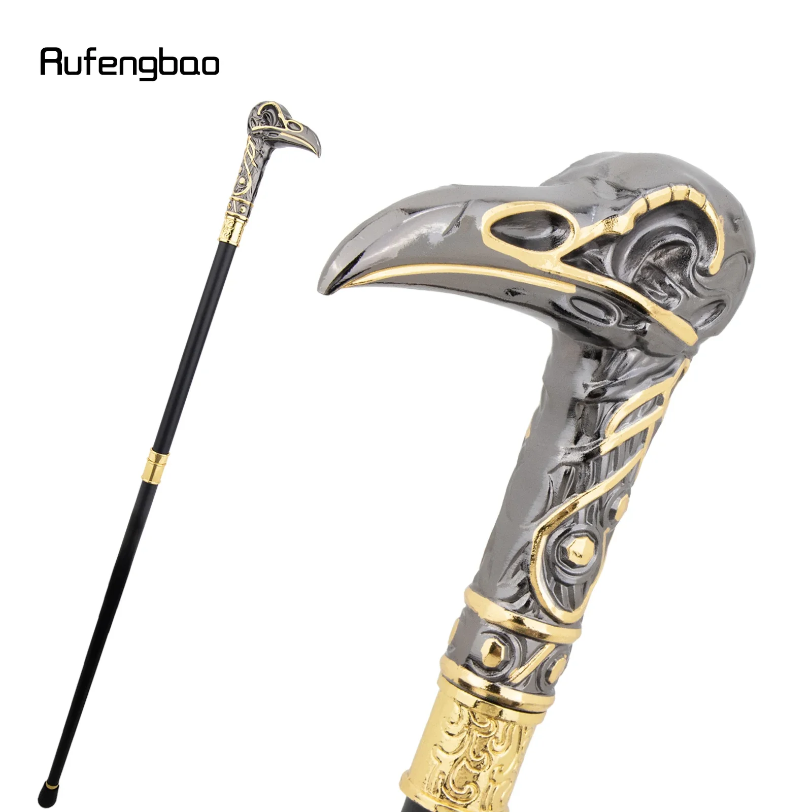Perfect For Gentlemen And Cosplay Steampunk, Or Everyday Use, Perfect Gift For Lovers Or Collectors Fantasy Cane Yellow Black