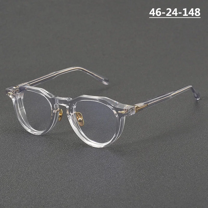 

Handmade Polygonal Vintage Eyeglasses Frame Men Women Thick Acetate Glasses Japaneses Brand Design Spectacles Oval Round Eyewear