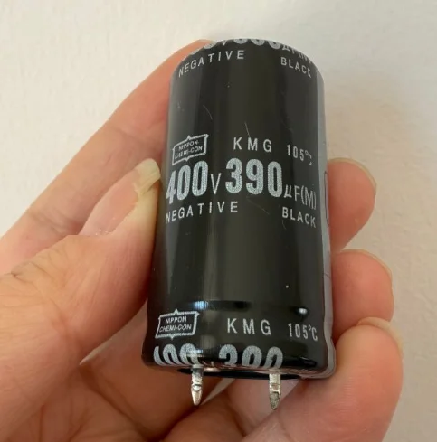 

2 шт. новый алюминиевый электролитический конденсатор 400 В 390 мкФ 25x45 390 мкФ/400 В