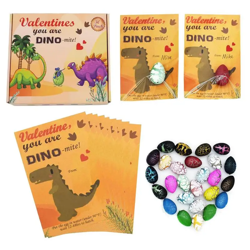 Dinosaur Hatching Eggs for Kids Funny Easter Party Favors Grow in Water Dino Egg with Greeting Cards Easter Basket Stuffers