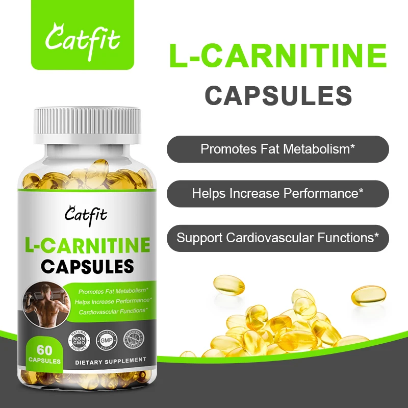 Catfit L-carnitine Capsule Fat burning Helper fat burning Muscle gain&Accelerate metabolism Muscle gain exercise for Gym