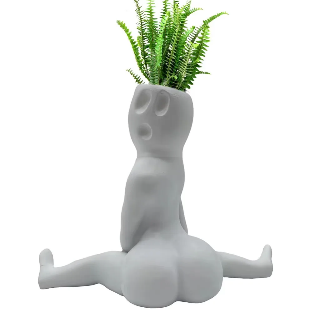 Creative Realistic Human Body Flower Pot Unique Simple Resin Ghost Ornaments Non-toxic Human Body Pen Holder Valentine's Day