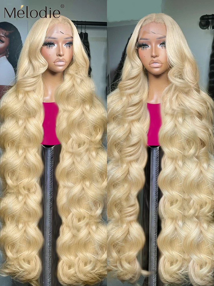 Melodie Blonde Wig 613 HD Lace Wig 13x6 Human Hair Wigs Body Wave 5X5 Glueless Wear Go 13X4 Frontal Water Wave 250 Density