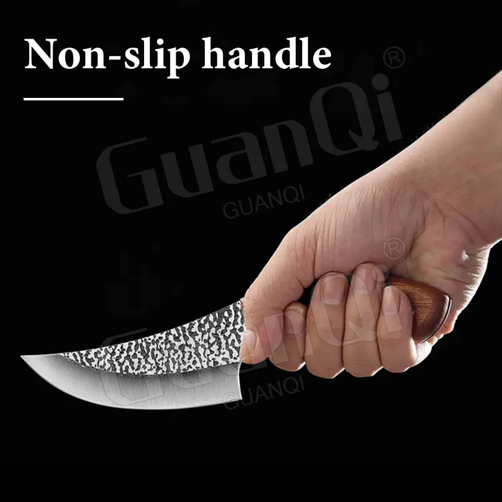 Full Tang Handmade Boning Knifes Handmade Forged Steel Slicing Chef Kitchen Butcher Knife with Cover Meat Cleaver Hunting Knifes