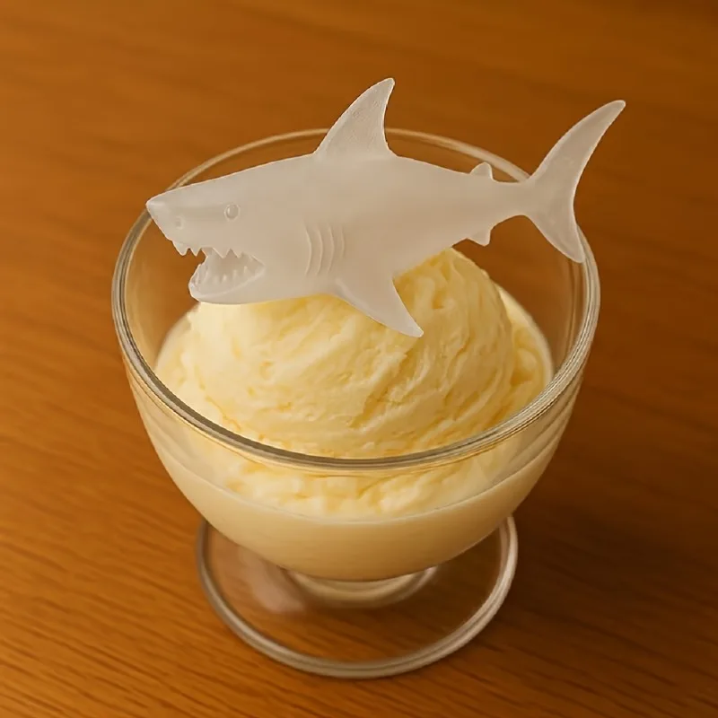 Silicone Ice Mold Creative Shark Ice Cubes Making Mold Household Baking DIY Mold Making Tool Kitchen Tool Supplies