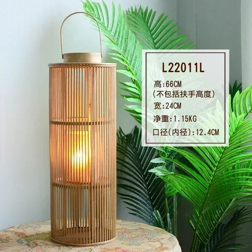 

Candle Holder Handmade Garden Farmhouse Design Bedroom Outdoor Candle Holder Wall Bamboo Mariage Decoration Living Centerpieces