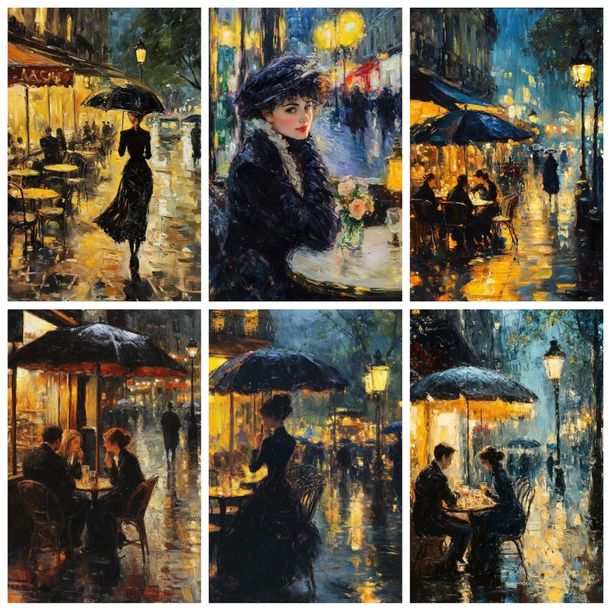

1000 PCS Puzzles for Adults , Rainy Night in Paris Jigsaw Puzzles Educational Games Colorful Puzzles Gifts Home Decor