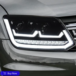 Car Front Lamps For VW Amarok 2011-2016 Upgrade LED Auto Headlights Dynamic Blink Streamer Projector Lens Accessories Assembly