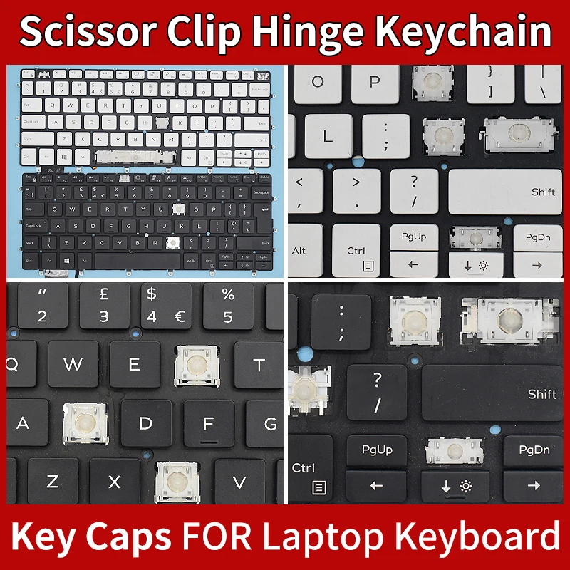 Replacement Keycap Key cap &Scissor Clip&Hinge For Dell XPS 13-9365 XPS13-9370 XPS13-9375 XPS13 9300 9310 XPS17 9700 Keyboard