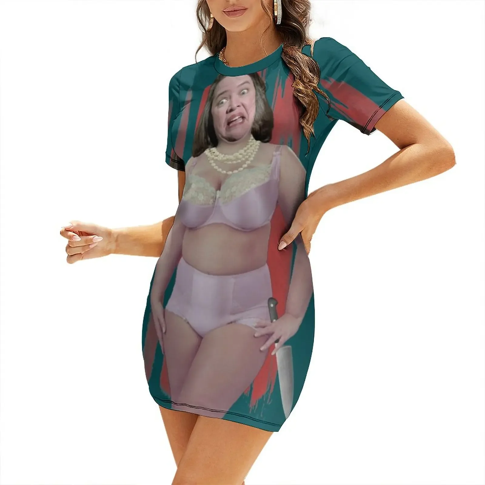 

Sexy Misery- Kathy Bates Short-Sleeved Dress women formal occasion dresses women clothes cocktail dresses Dress