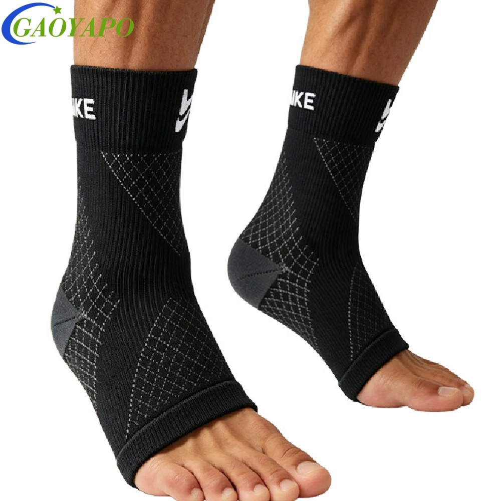 1Pair Compression Ankle Sleeve – Breathable Foot Support Brace for Plantar Fasciitis, Lightweight Stabilizing Wrap for Sports