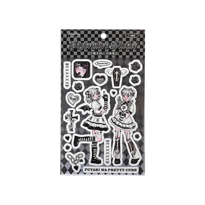 Cartoon Sweet Cool Girl Sticker Handbook Material Phone Case Decoration Sticker