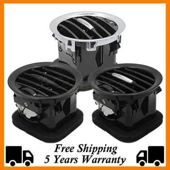 Grade de ventilação de ar interior do carro para Opel Corsa D Adam 2201099 13417363 13365420   Saída de ar condicionado de painel preto/cromado