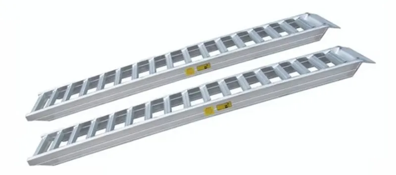 Heavy duty aluminum truck and motorcycle ramp trailer ramp brackets for easy loading and unloading