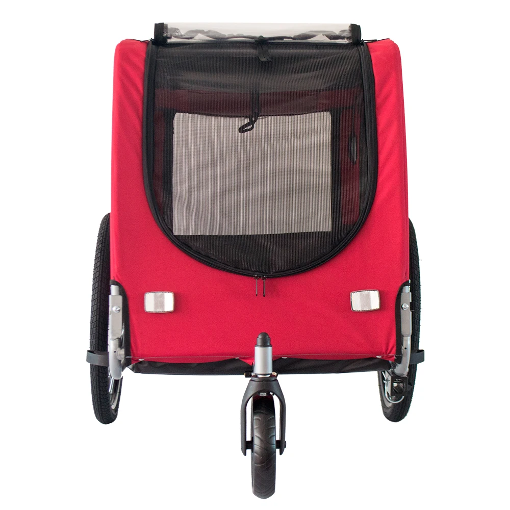 دراجة مقطورة مصنع الجملة دراجة الحيوانات الأليفة مقطورة M L XL حجم الكلب دراجة مقطورة الإفراج السريع وسهلة قابلة للطي 2 في 1 عربة