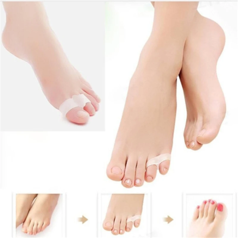 1Pair Silicone Gel Correction Hallux Valgus Foot Care Toe Separator Little Finger Protector Bunion Adjuster Protetor New